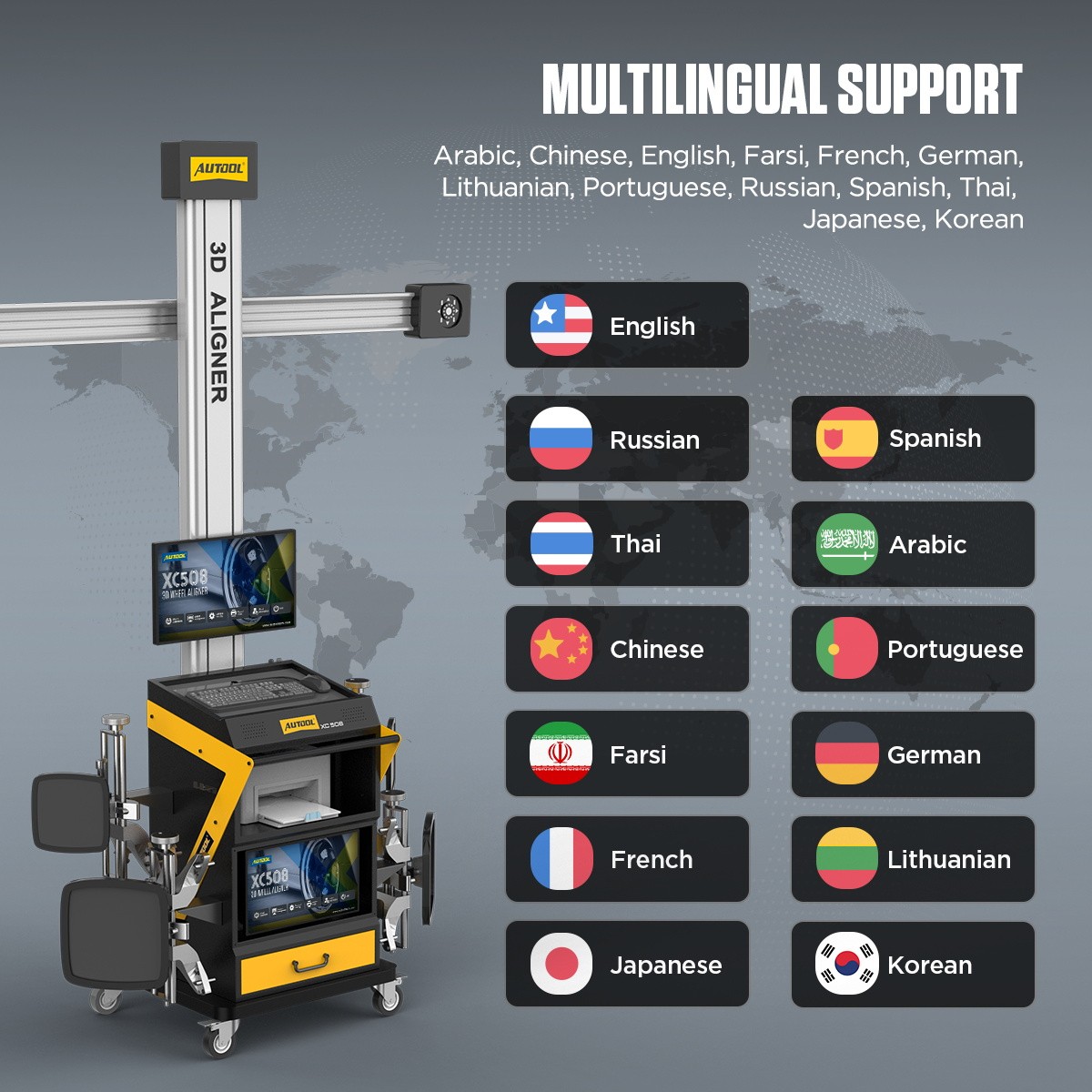 3D Wheel Alignment Machine Fully Automatic 4 Wheel Alignment Tool Professional