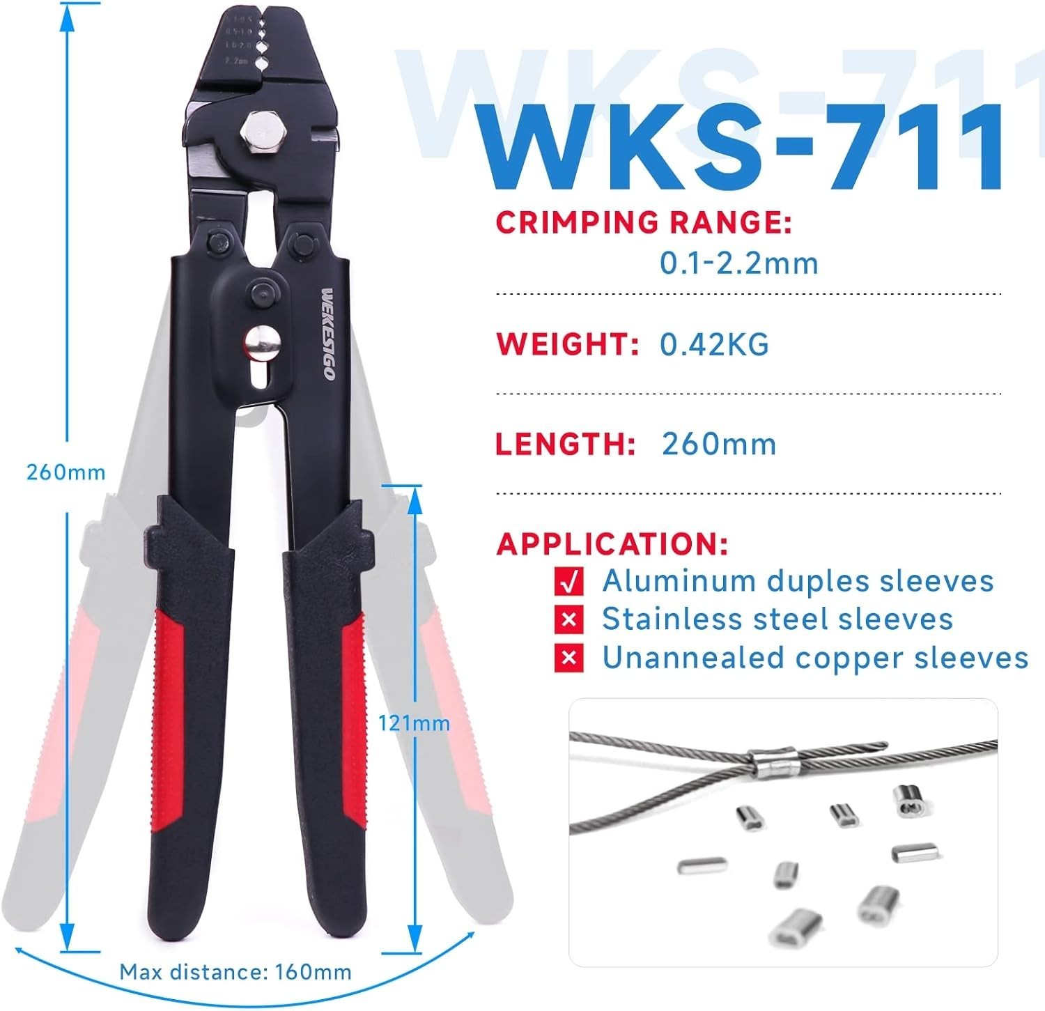 Sanuke Professional Tool Solution Wire Rope Crimping Tool/d