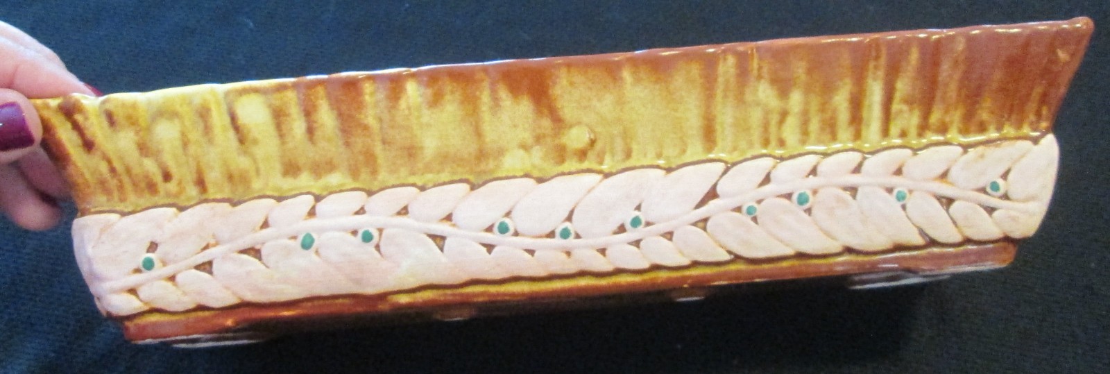 VINTAGE THE BELL LINE CALIFORNIA POTTERY RECTANGLE PLANTER #720