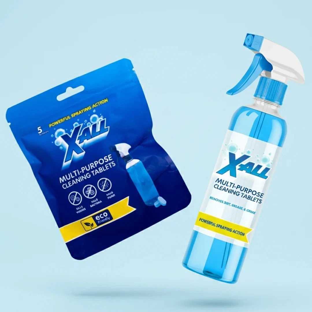X-ALL Multi-Purpose Cleaner - Spray Bottle and 5x Cleaning Tablets