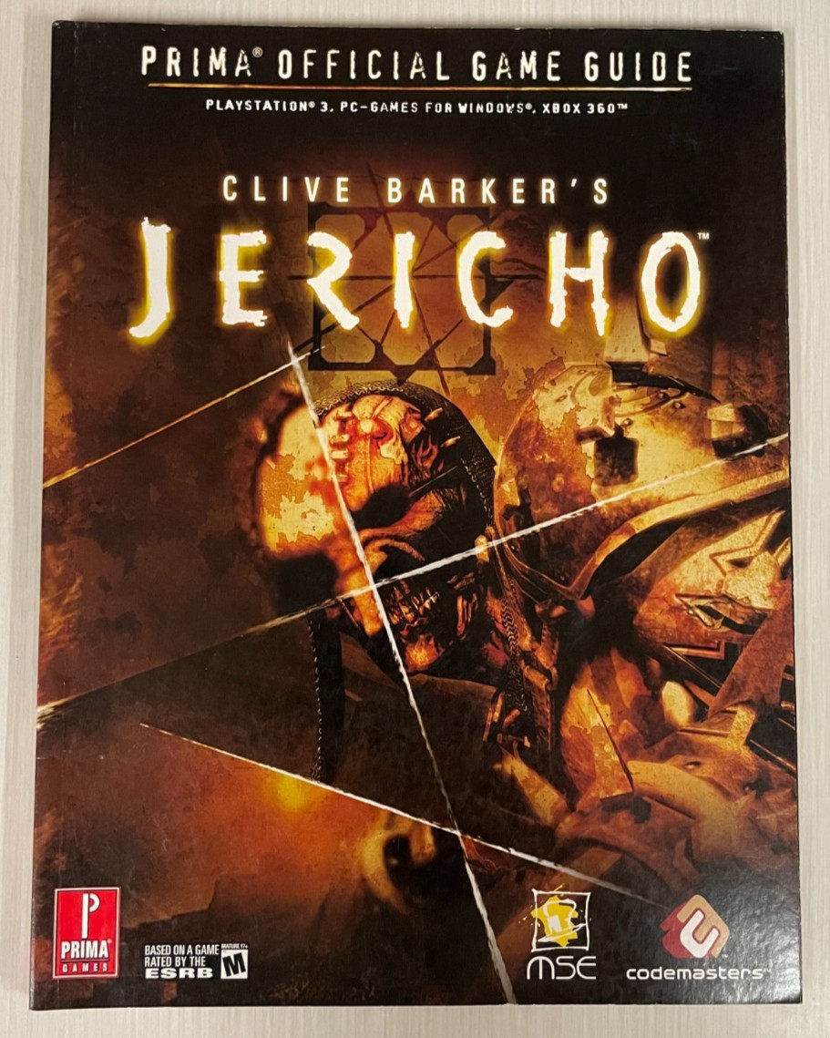 Clive Barker's Jericho Prima Strategy Guide Horror Rare