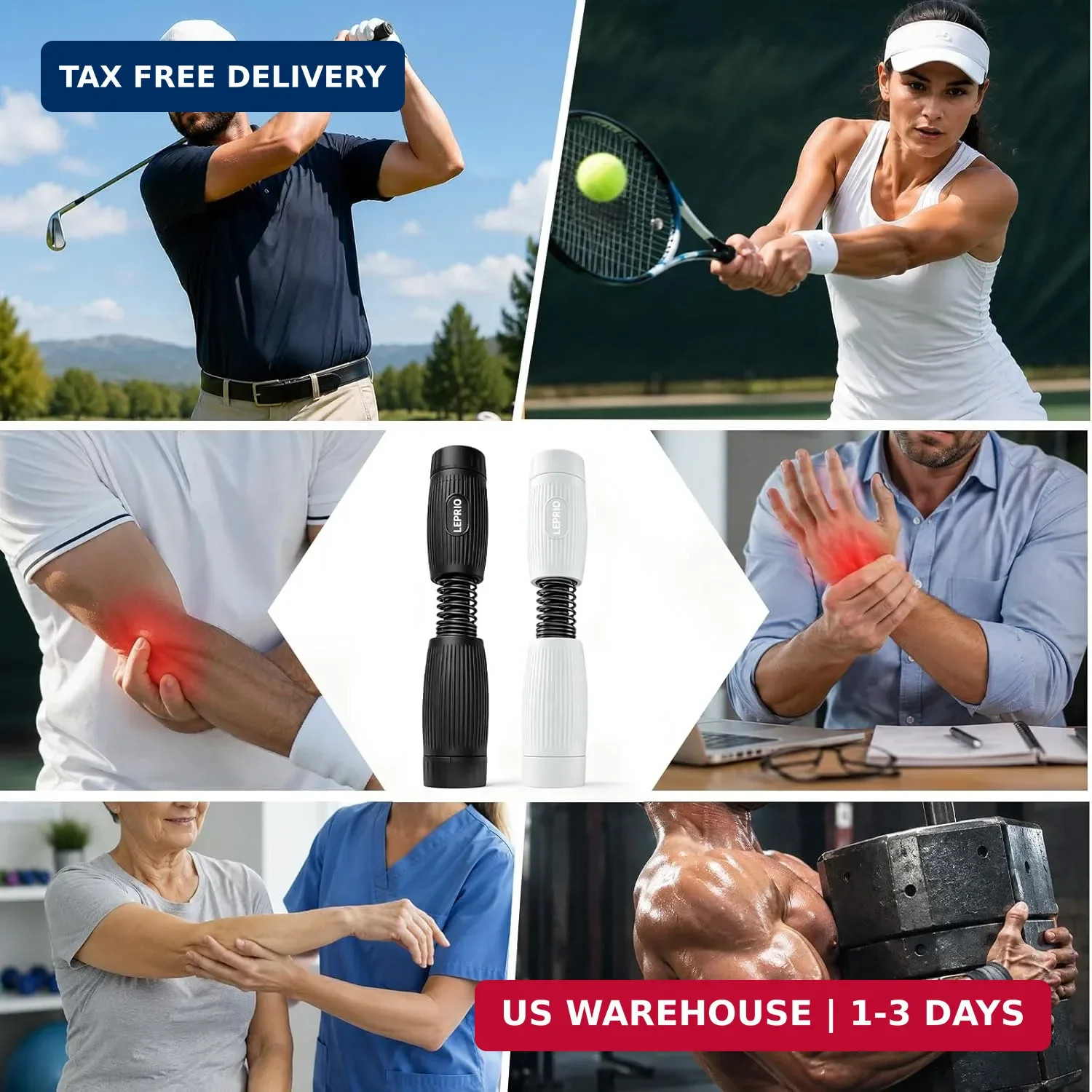 Forearm & Wrist Strength Trainer, Adjustable Resistance Forearm Exerciser with I