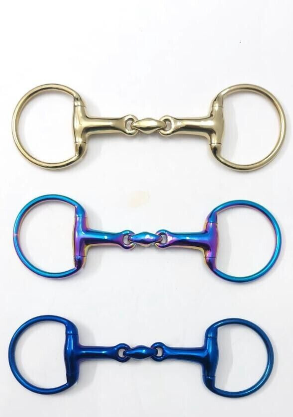 Premium Quality Western  Horse Eggbutt  Snaffle  Bit  Double Jointed Lozenge