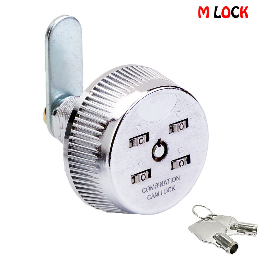 LOT OF 3 Combi-Cam 4-Dial Combination Lock 5/8” Cylinder and keys 7802S KD