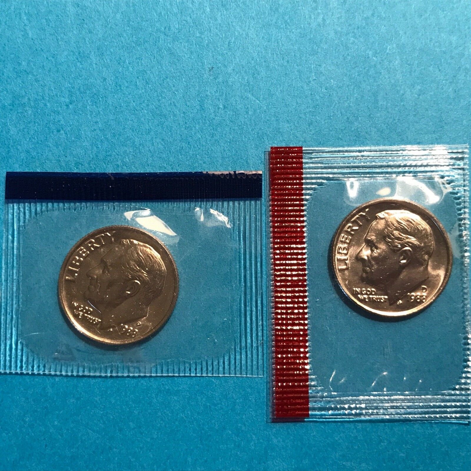 1988 P&D Roosevelt Dime US Mint Cello Unc   FREE SHIP