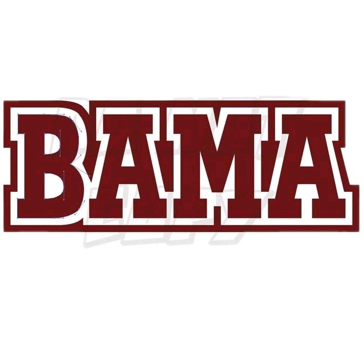 Alabama Crimson Tide Car Magnet Laminated Die Cut