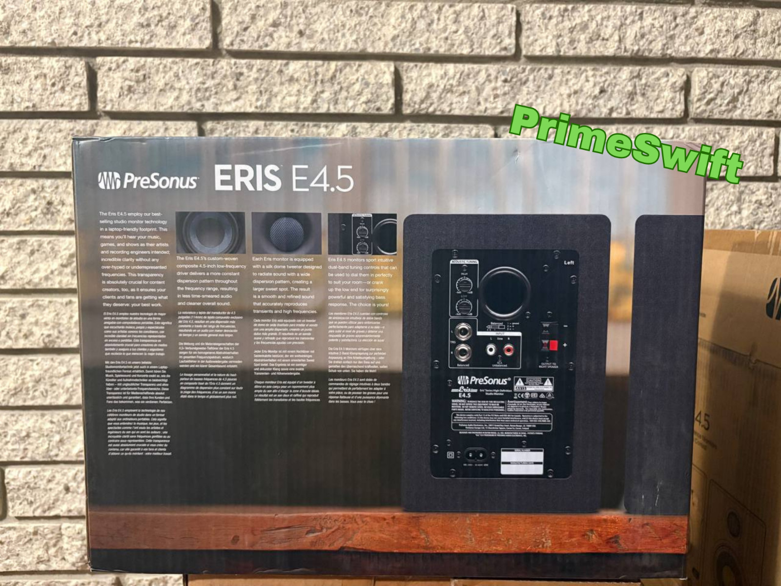 PreSonus Eris E4.5 Active Studio Monitors – 50W Bi-Amp 4.5" LF Driver, Pair
