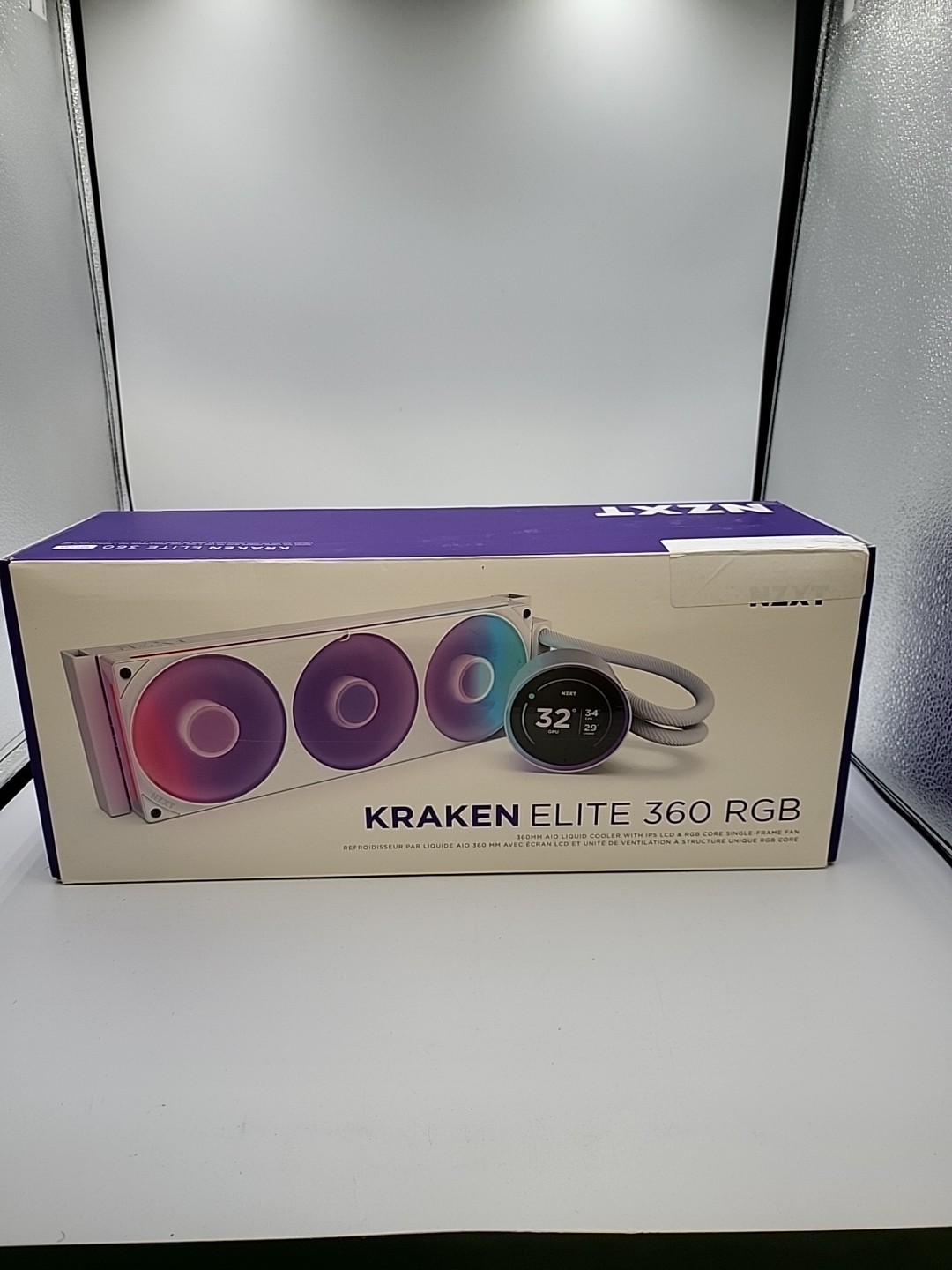 NZXT Kraken Elite 360 ​​RGB v2 White Water-Cooled CPU Cooler  -For Parts --