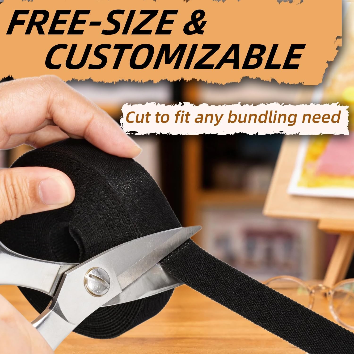 ManTangSun Hook Loop Tape 2"x16.5ft Black