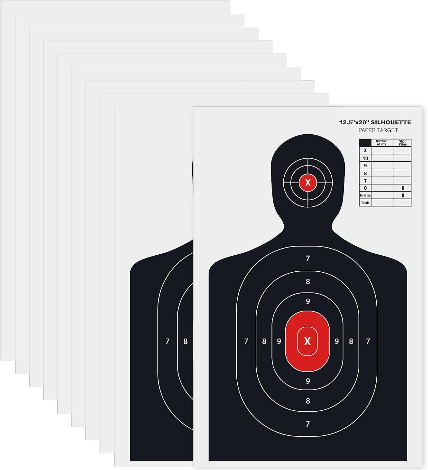 Shooting Target, Targets for Pistol Shooting Targets for the Range, 14x22, 10pk