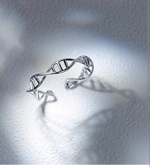 Molecule DNA sterling silver toe rings