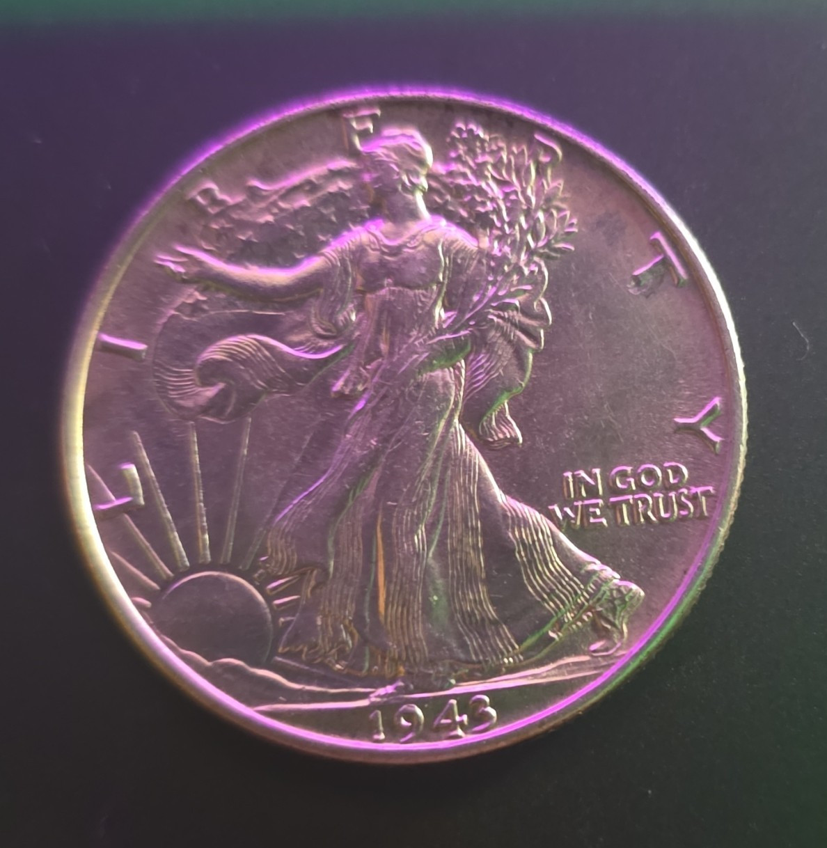 Liberty Walking Half Dollar 1943 50C Silver 0.9 Business Strike Philadelphia