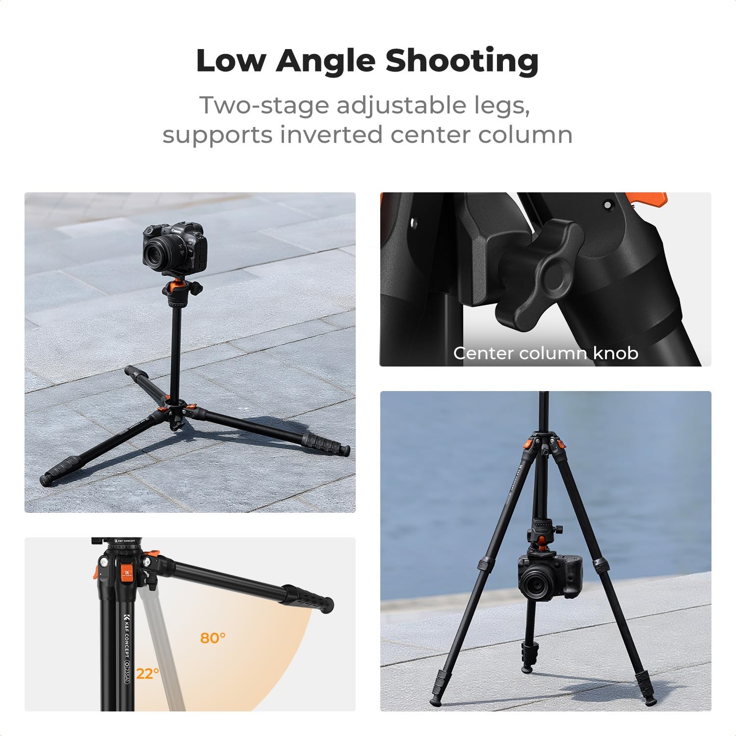 63" Aluminum Travel Tripod for Camera