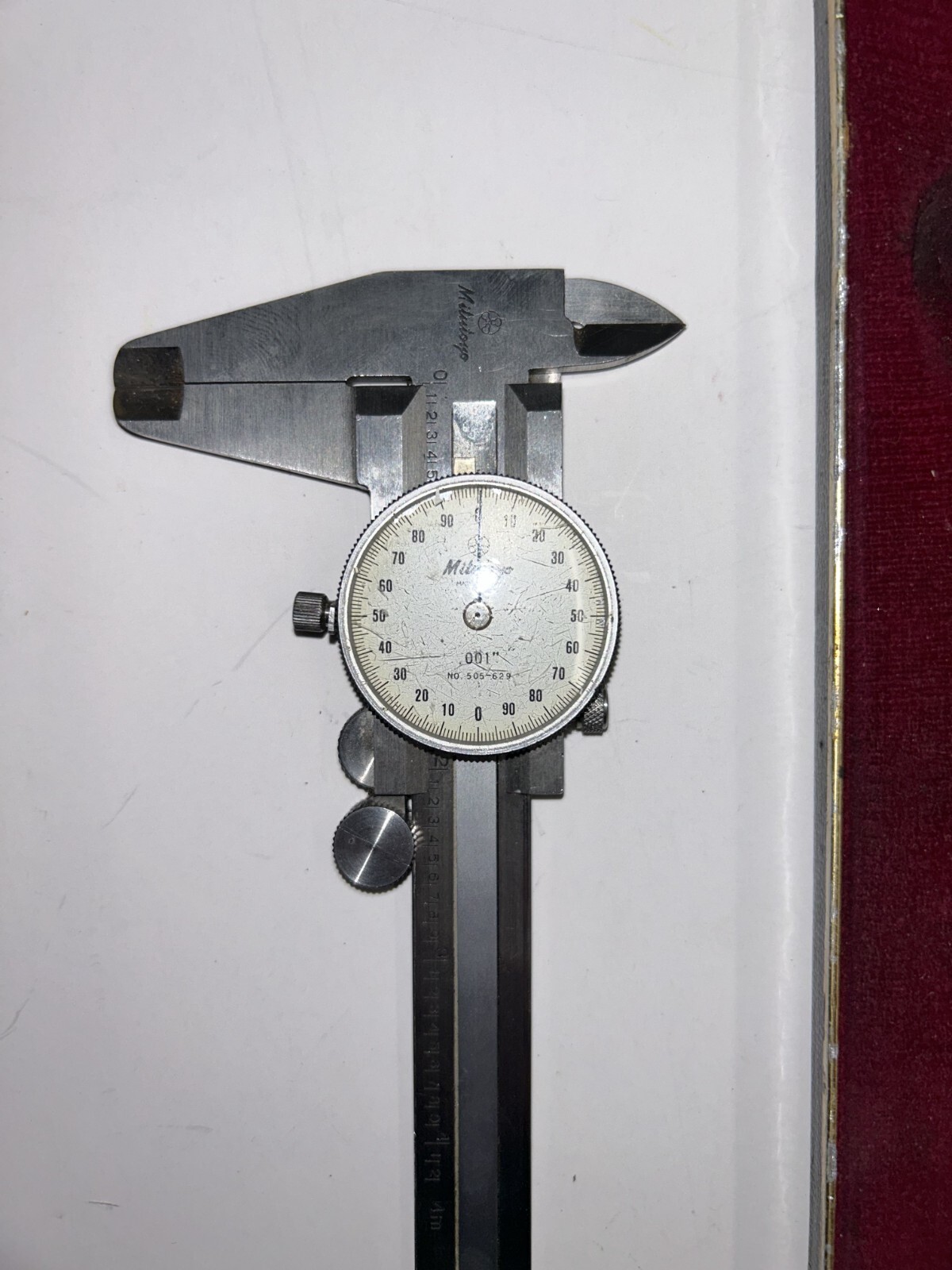 Vintage Micrometer with Case Originally From Grumman