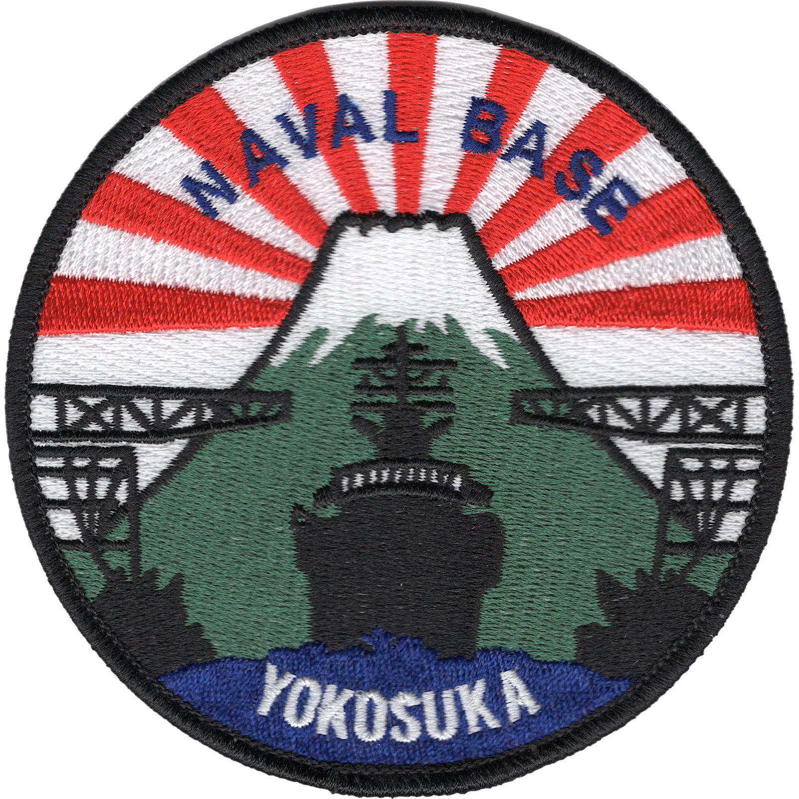 Naval Base Yokosuka Japan Patch - Sun Rays