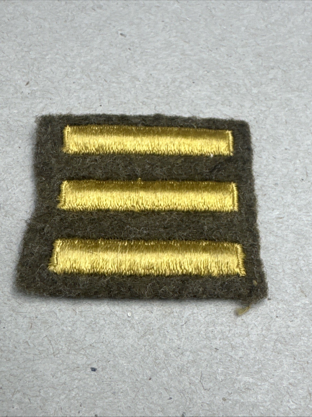 WWII US Army Overseas Bars Patches Three Bars 18 Months