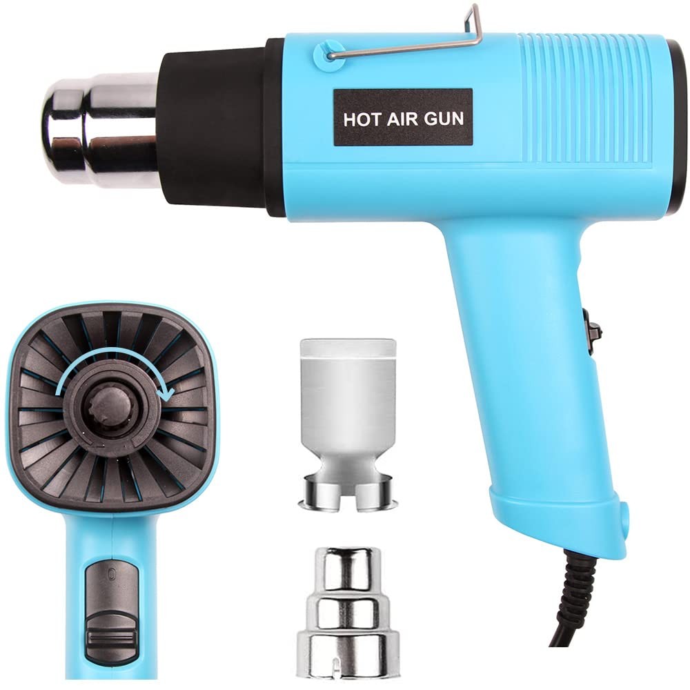 LDK Heat Gun 1200W 140℉~932℉ 60℃500℃ Heavy Duty Hot Air Gun Kit Variable Temp...