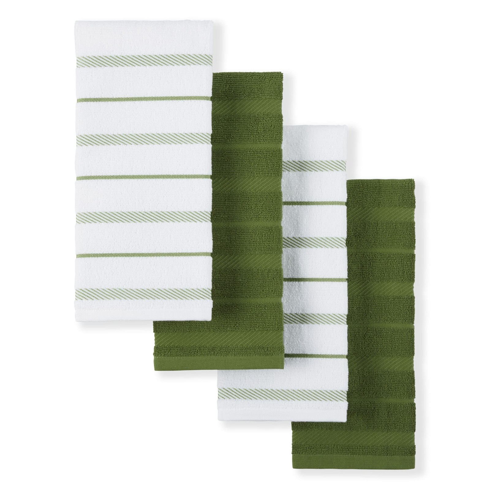 KitchenAid Albany Kitchen Towel 4-Pack Set, Matcha 16"x26",