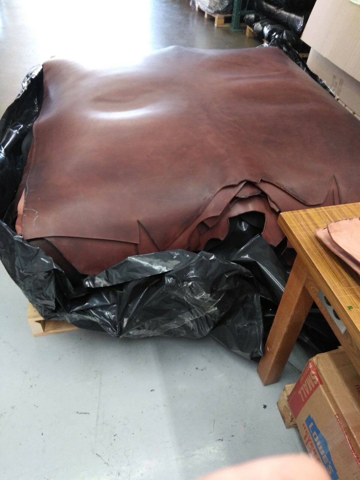 5/6 OZ --9/10 OZ Heavy Oil Tanned Leather Craft  COLOR CHOCOLATE /BURBON BROWN