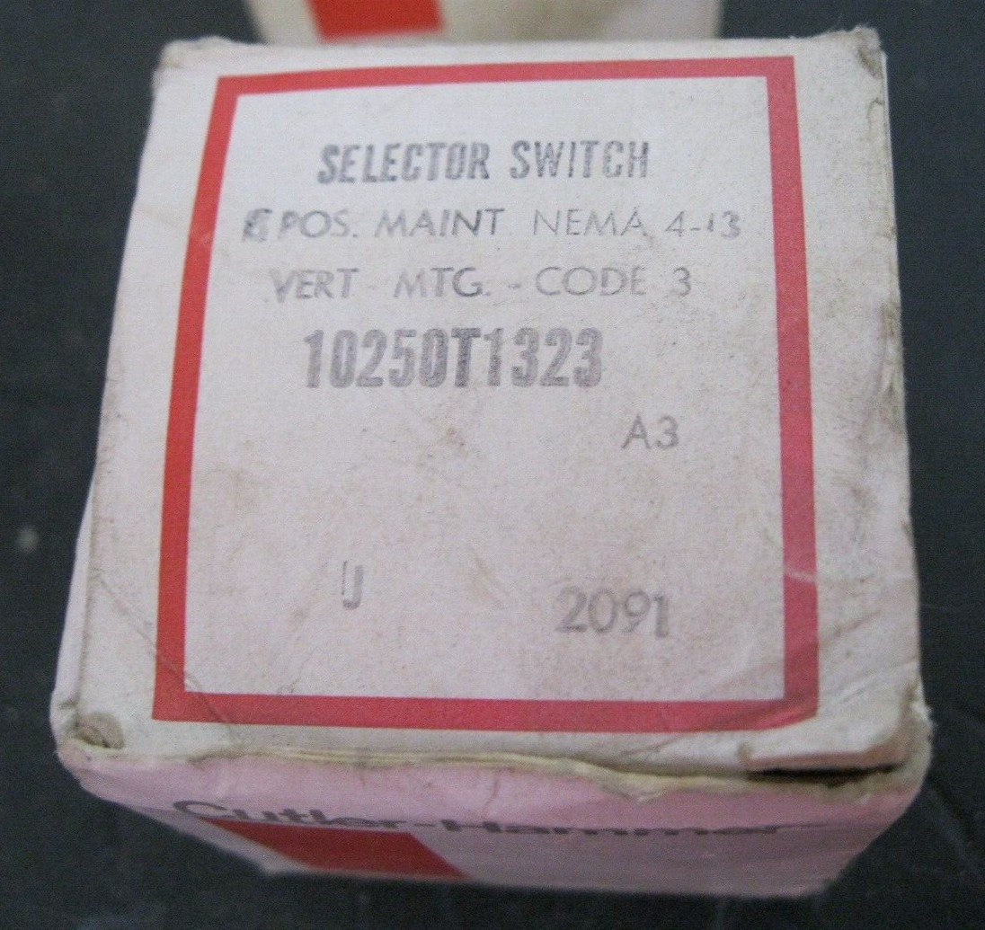 Cutler Hammer 10250T1323 Selector Switch