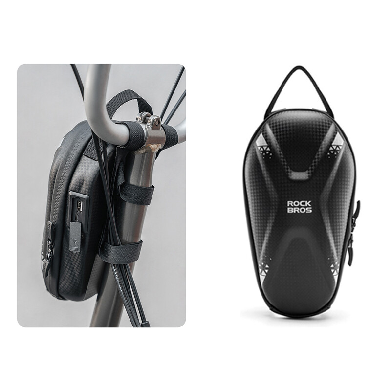 ROCKBROS Folding Bike Hanging Bags Front Beam Hard Shell Tube Case Accessories
