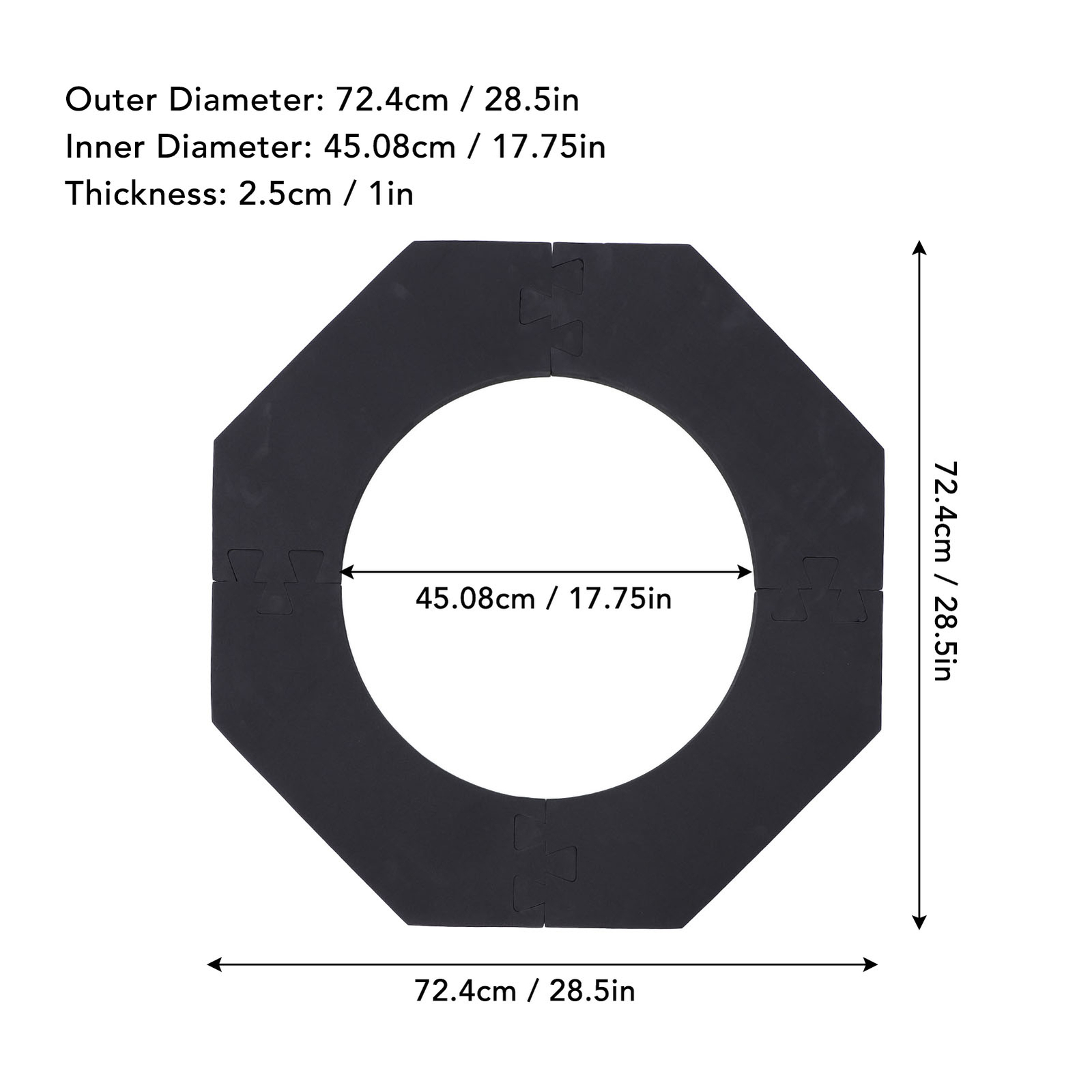 EVA Board Backboard Octagonal Wall Protector Dartboard Surround DS