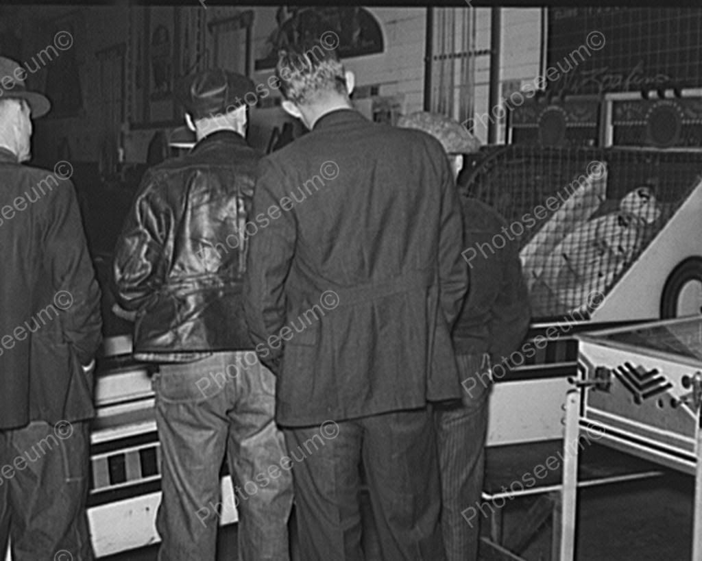 Men Watching Skee Ball Machine Played 8x10 Photography Reprint