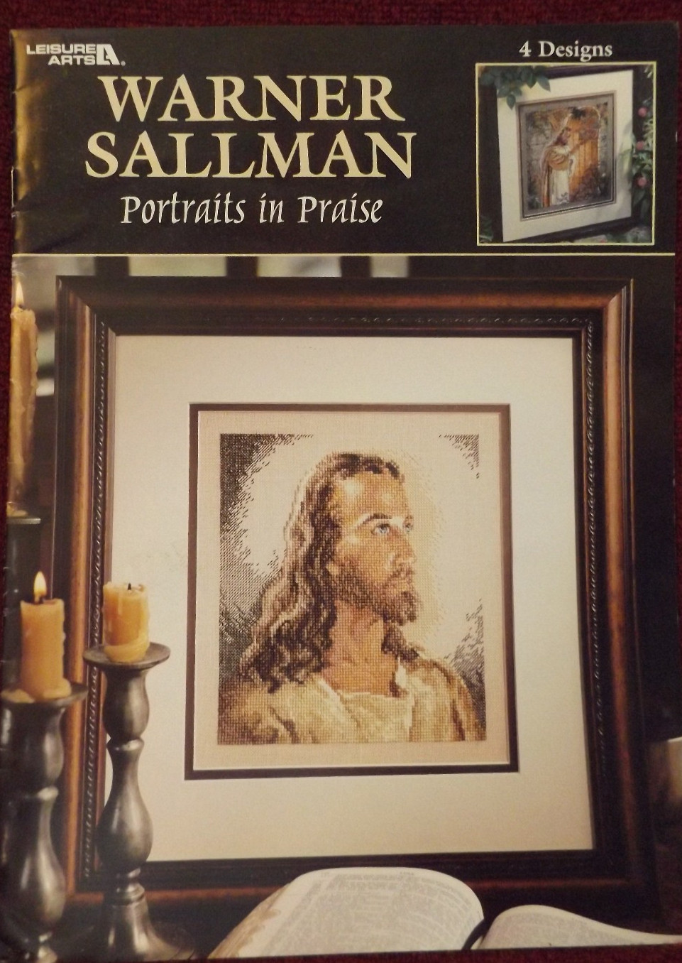 Warner Sallman Portraits in Praise Cross Stitch Leaflet #3182 from Leisure Arts