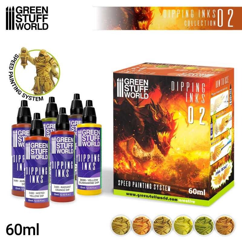 Paint Set - Dipping collection 02 - Airbrush Brush warhammer 40K