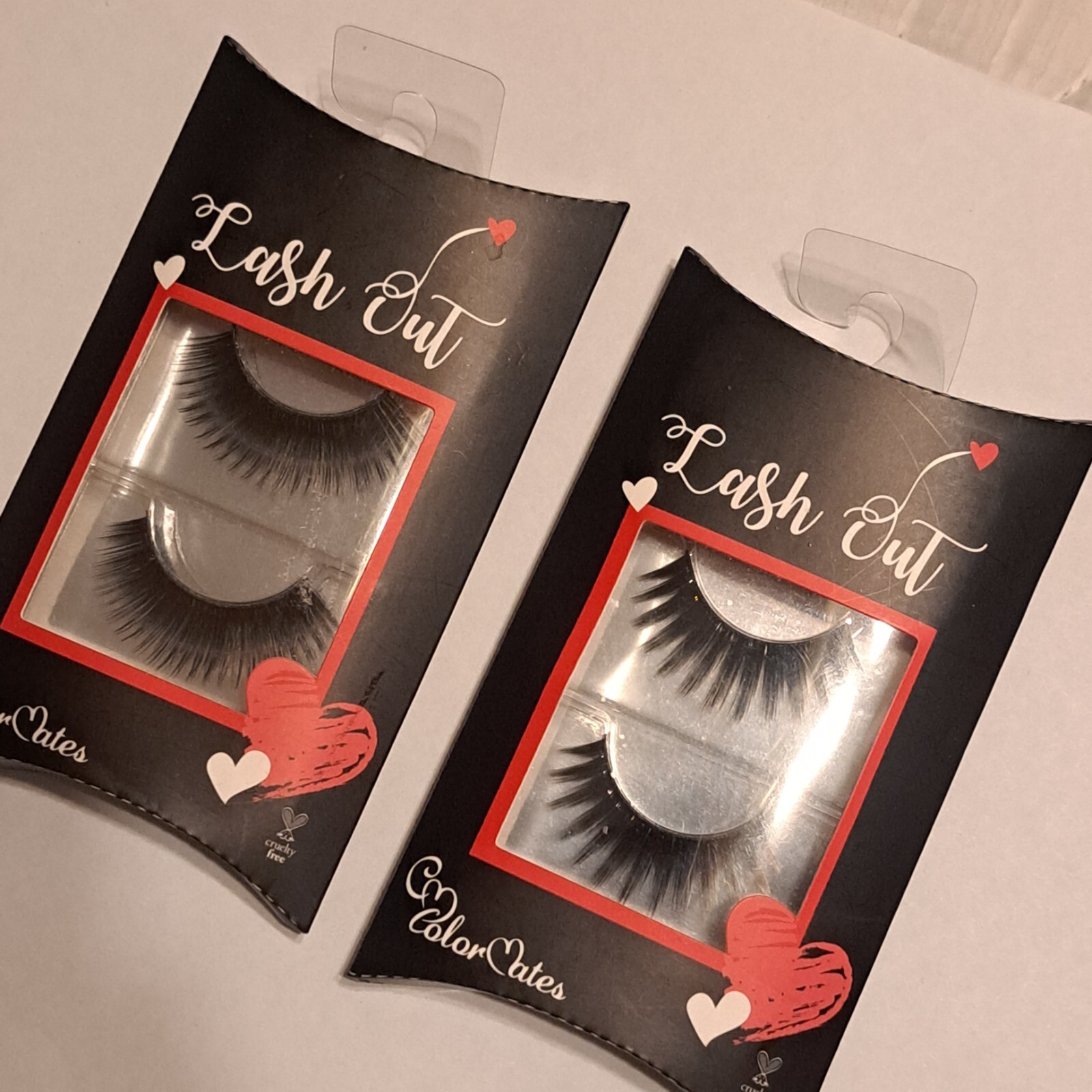 Color Mates Lash Out Black Faux Eyelashes ~ 2 NEW Packs/Pairs ~ Bold & Diva