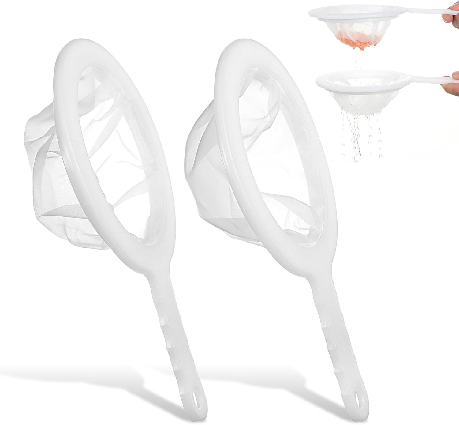 2 PCS Baby Brine Shrimp Net Sieve, 80 Mesh 200 Kit, Standard, White
