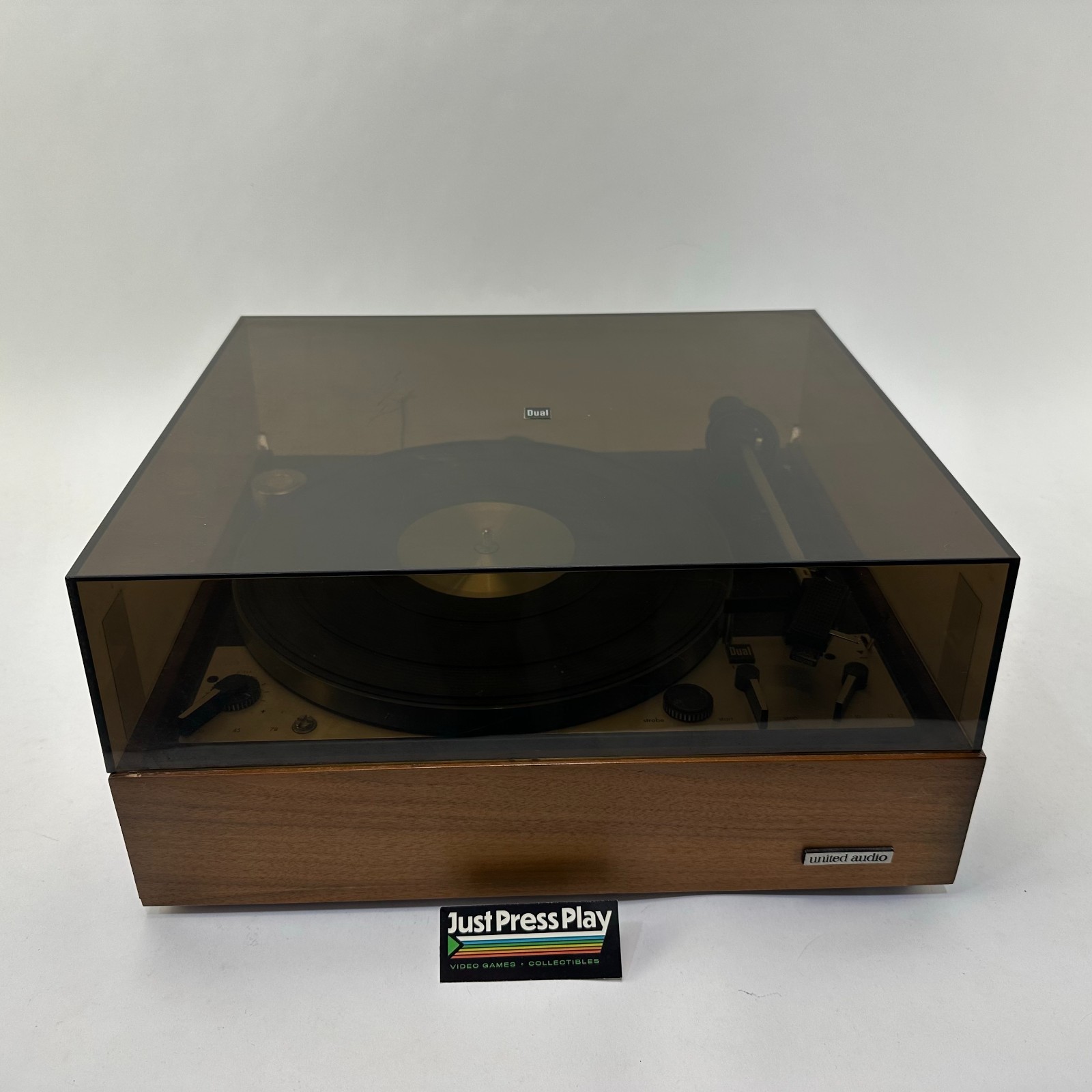 Vintage United Audio Dual 1229 Turntable w/ Sepia Tone Acrylic Cover | As -Is