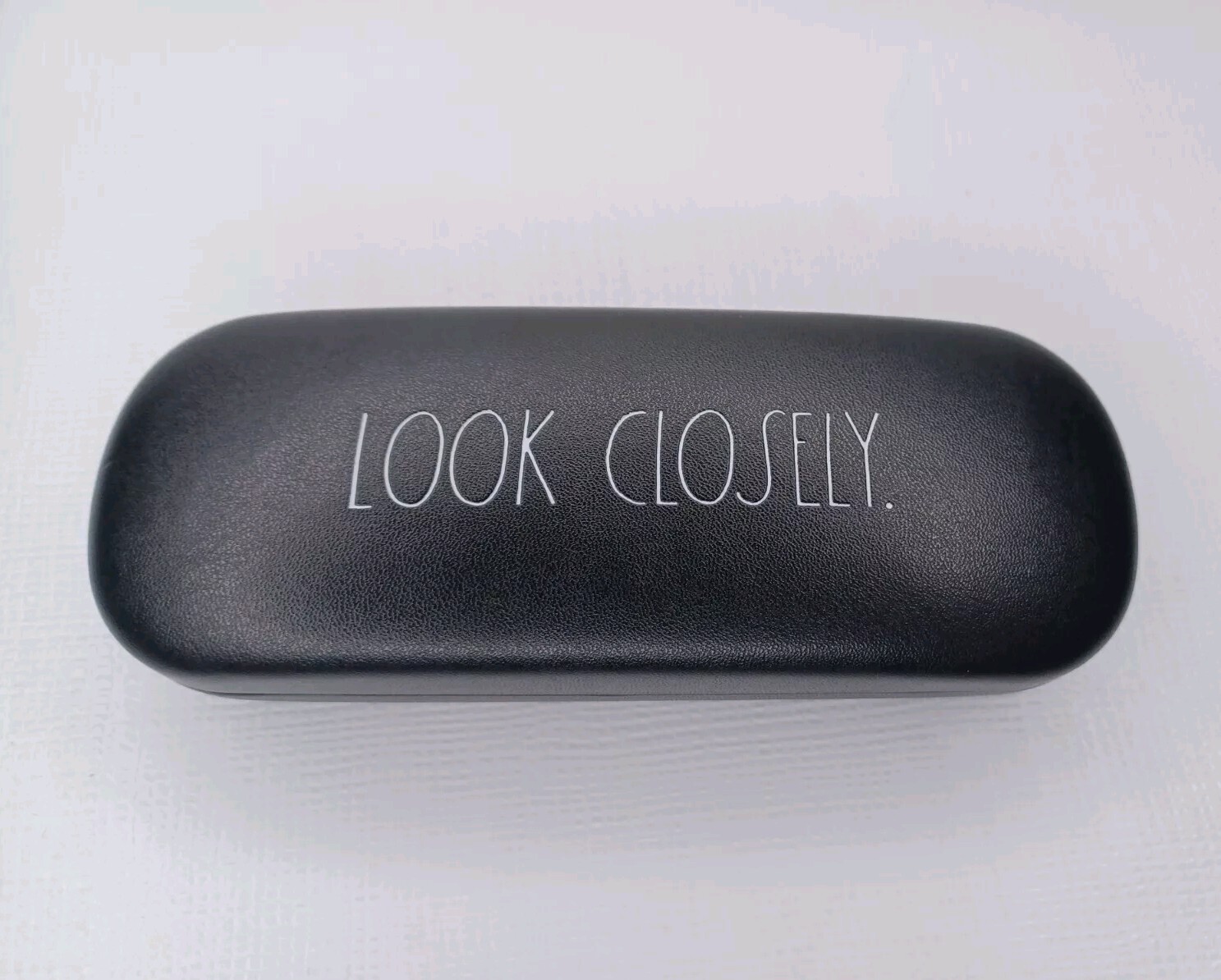 Look Closely Faux Leather Eyeglasses Case Glasses Hard Shell Case