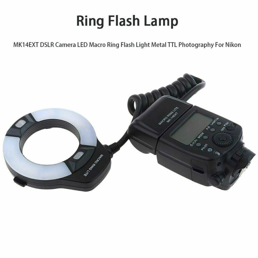 Meike MK-14EXT i-TTL LED Macro Ring Light Flash Speedlite Canon Nikon Camera