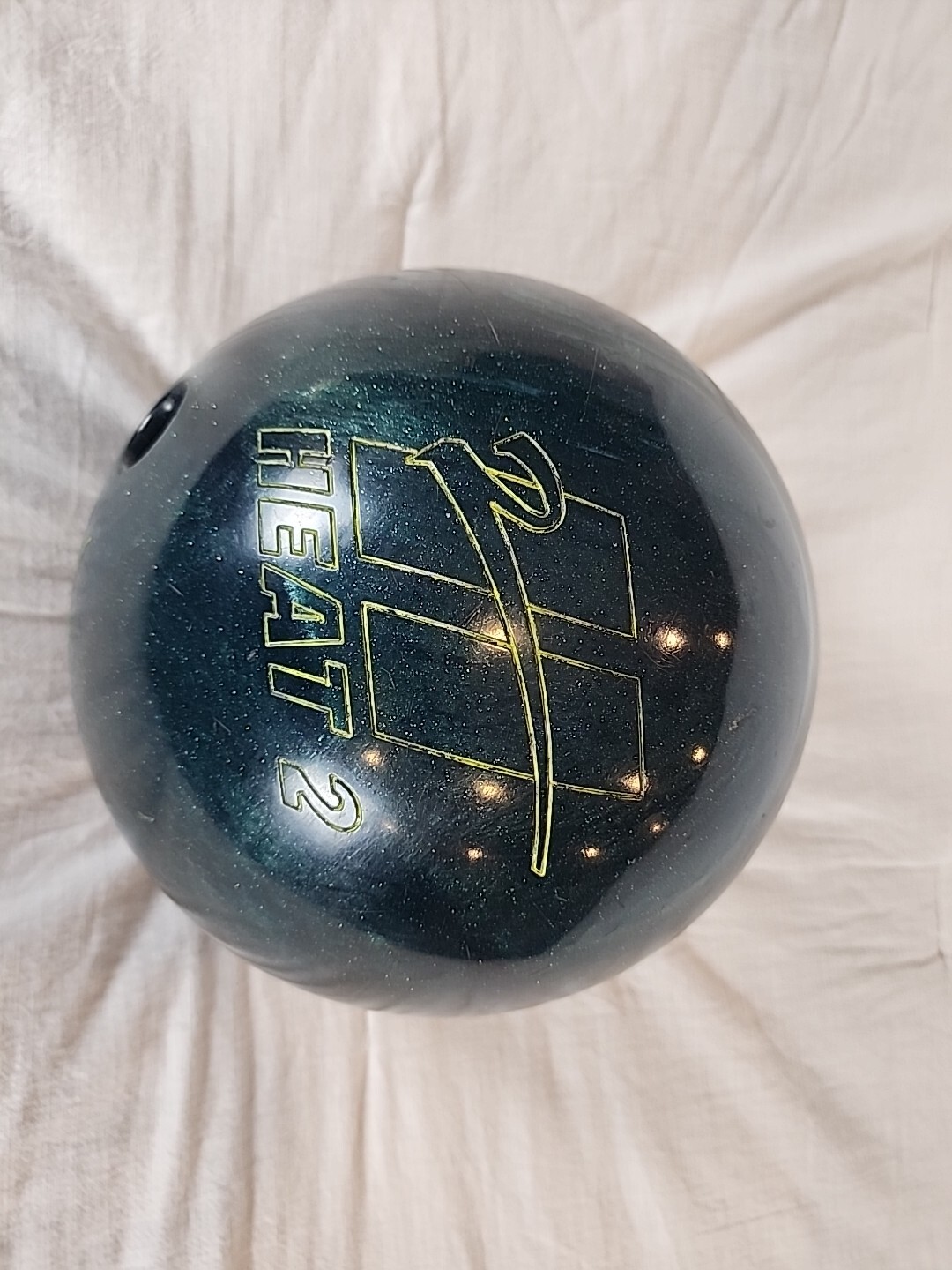 Track Heat 2 II 15lb. Bowling Ball Metallic Green Slot Liners
