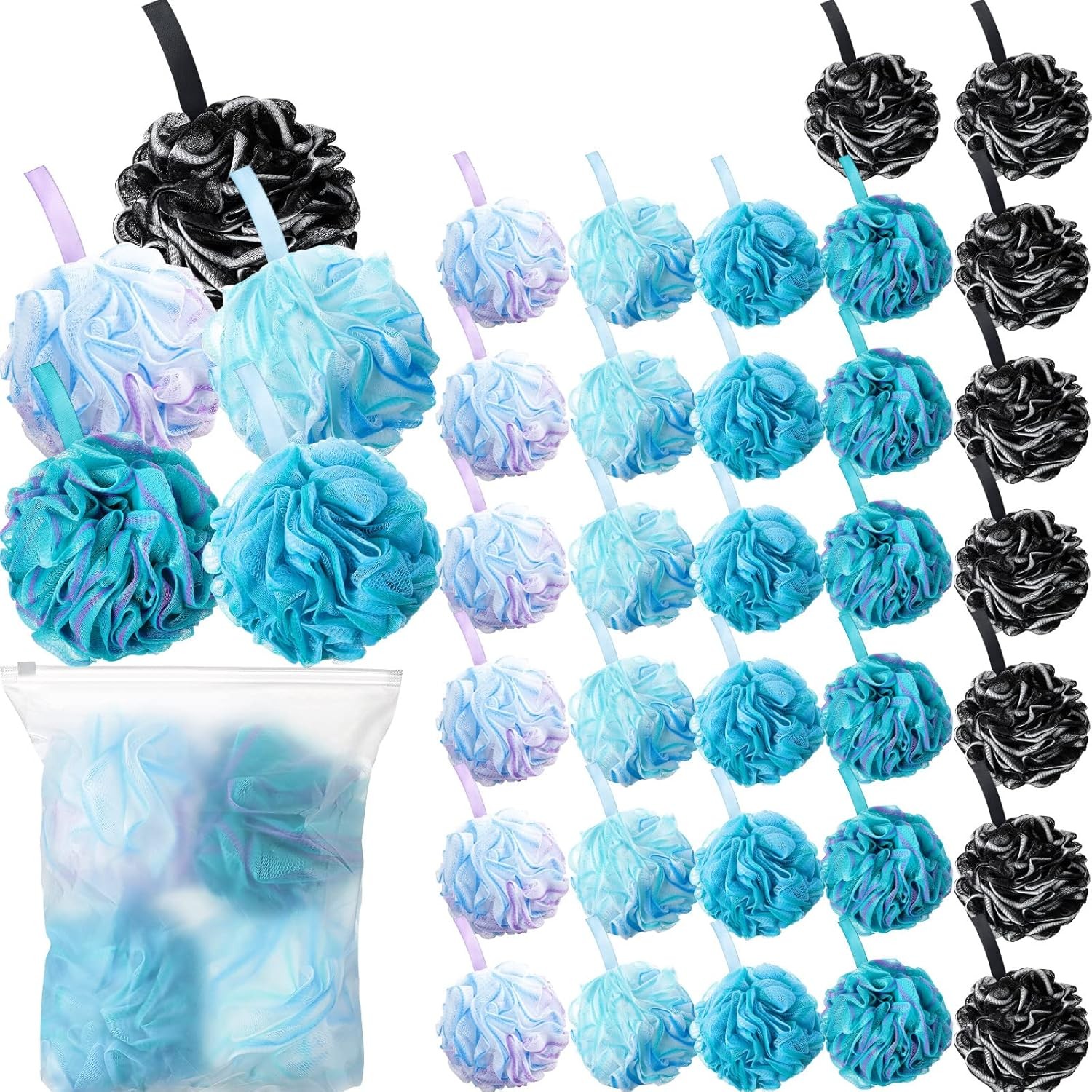 wei Bath Spon Shower Loofahs Bulk Charcoal Body Shower Lar Mesh