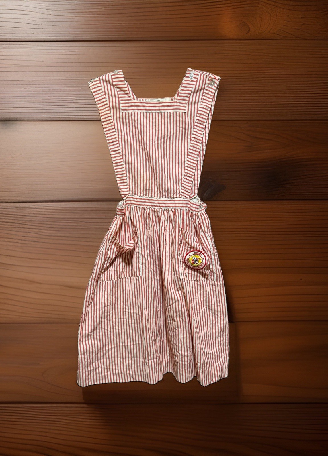 Angelica Women’s Candy Striper Uniform Pinafore Dress Size 16 With Patch Vtg