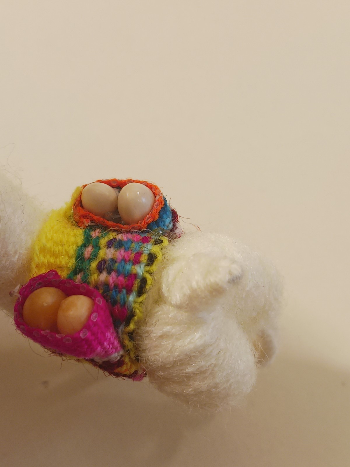 Peruvian Llama Alpaca Wool Keychain Handmade Artisan Souvenir Gift Charm Posable