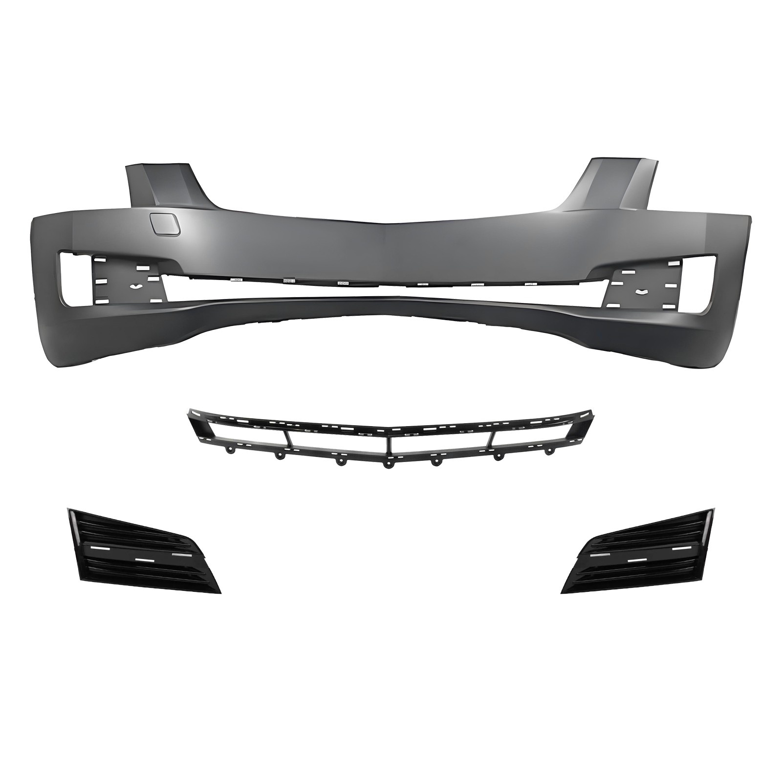 For 2015-2017 2018 2019 Cadillac ATS Front Bumper Cover Grille Assembly Kit 4pcs