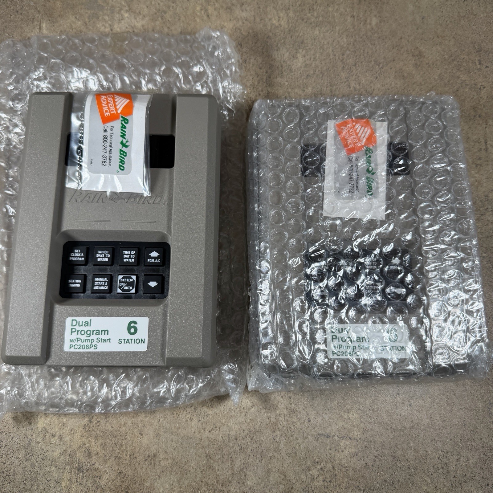 Lot Of 2 Rain Bird PC-206 6 Station Digital Sprinkler Timer No Adapters No Box