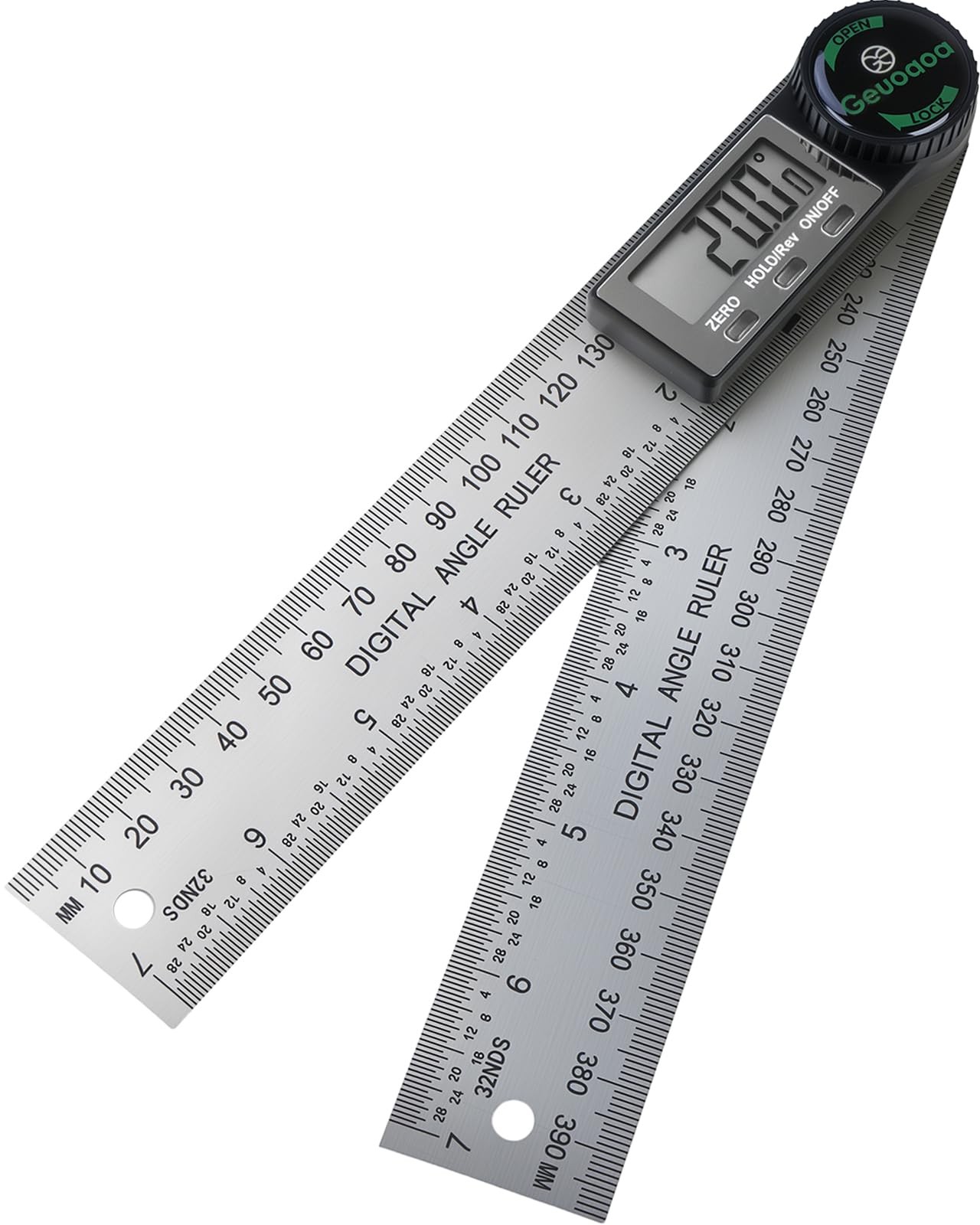 Geuoaoa Digital Angle Finder Tool, Protractor Stainless Steel 7inch/200mm, 2 ...