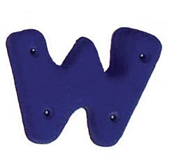 Groperz Alphabet "W" Easymount Climbing Hold - Durable Resin, Easy Install