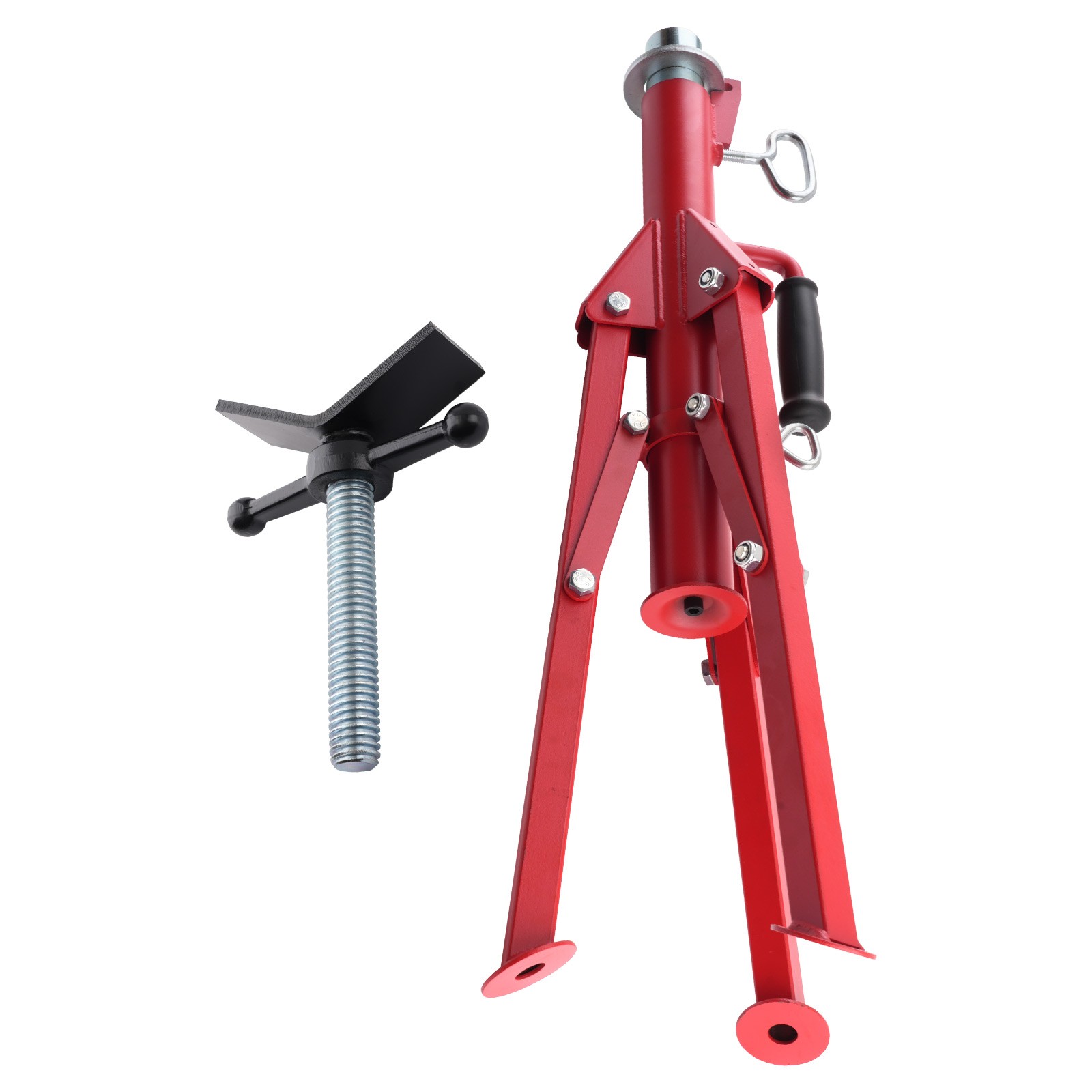Pipe Jack Stand Steel V-Head Adjustable 28-52 Inch 2500lbs Tripod Support