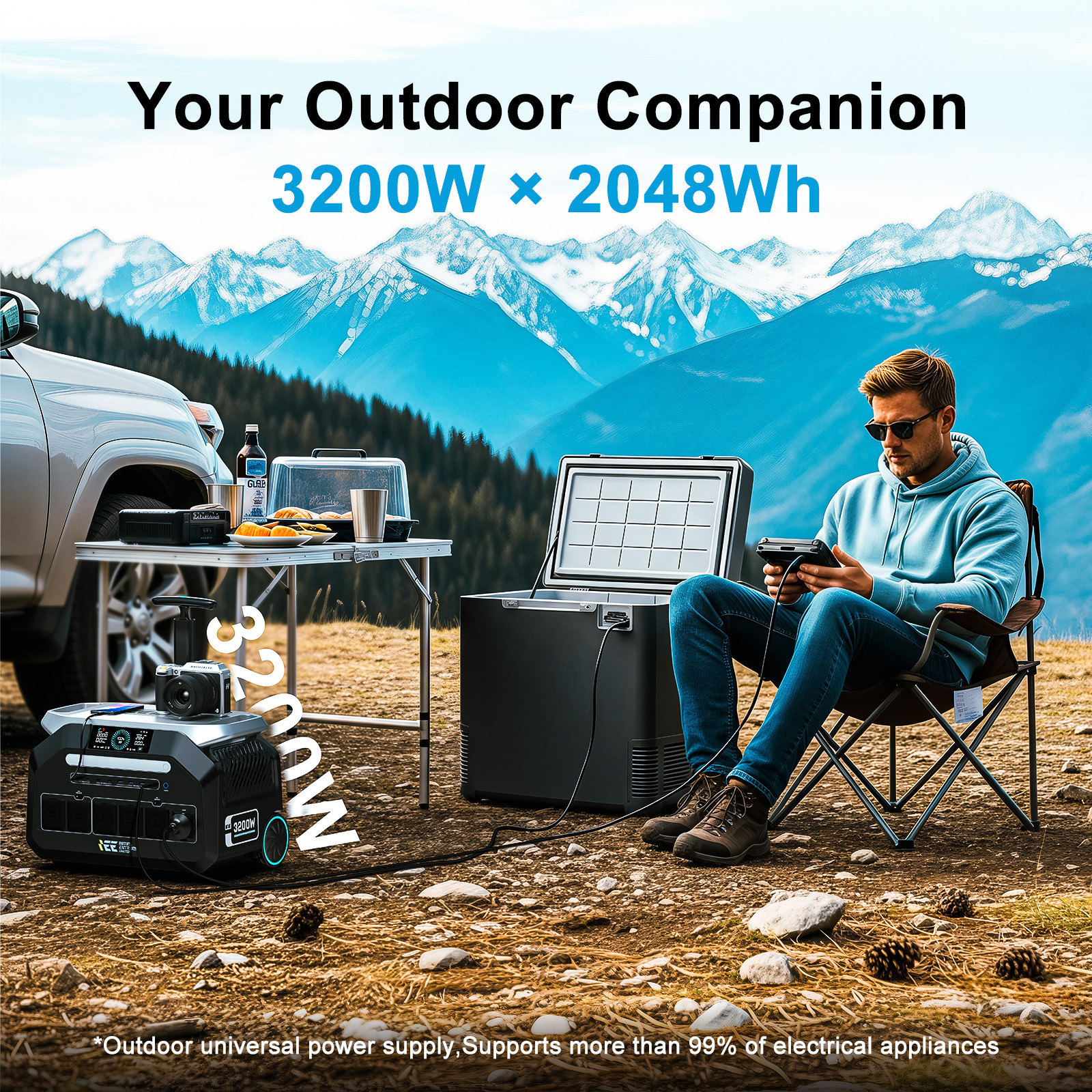 APP 3200W IEE P3200 Ome Back-up Solution Generator Power Station LiFePO4 2048Wh