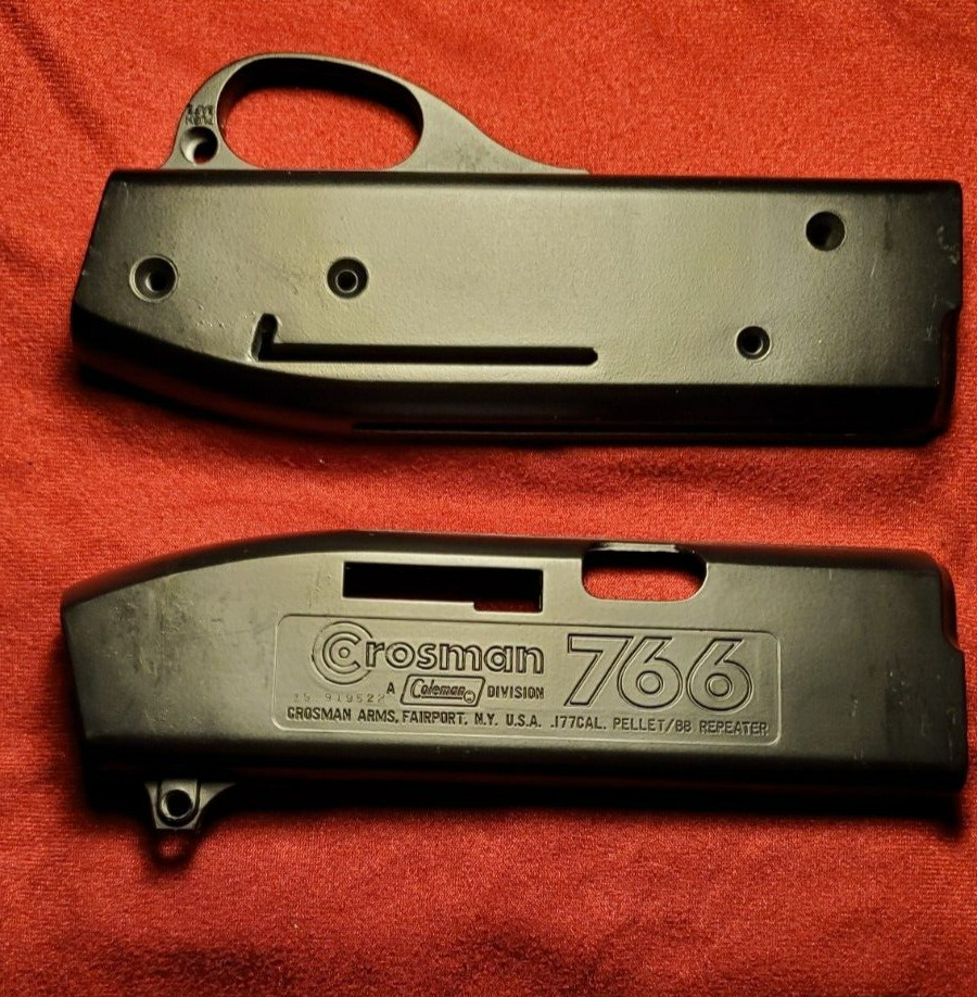 Crosman 766A-002 RS & 766A-001 LS Receiver pr, die cast s/n# 19_919522 flat