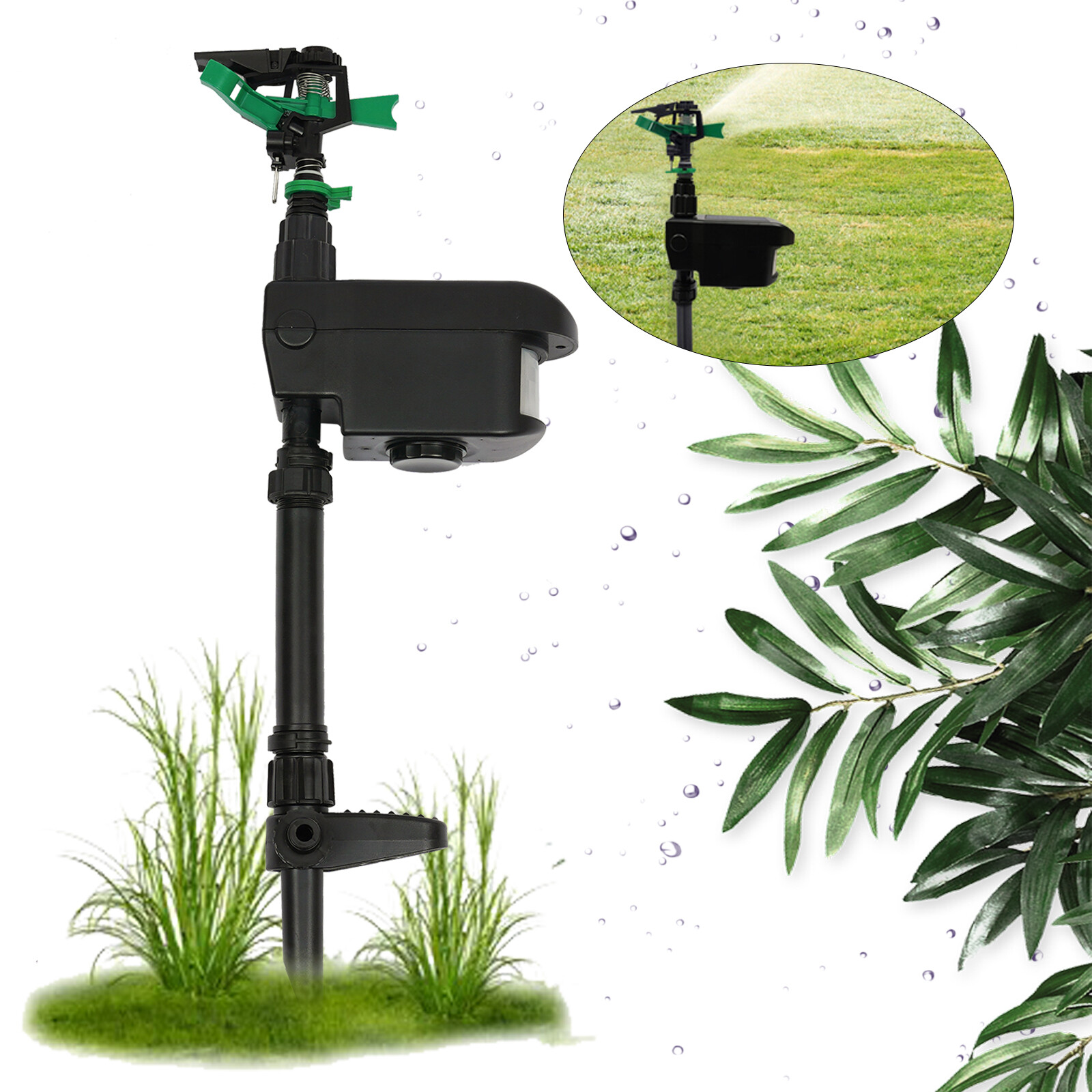 Solar Motion Animal Repeller Garden Yard Activated Water Sprinkler Blaster Dog
