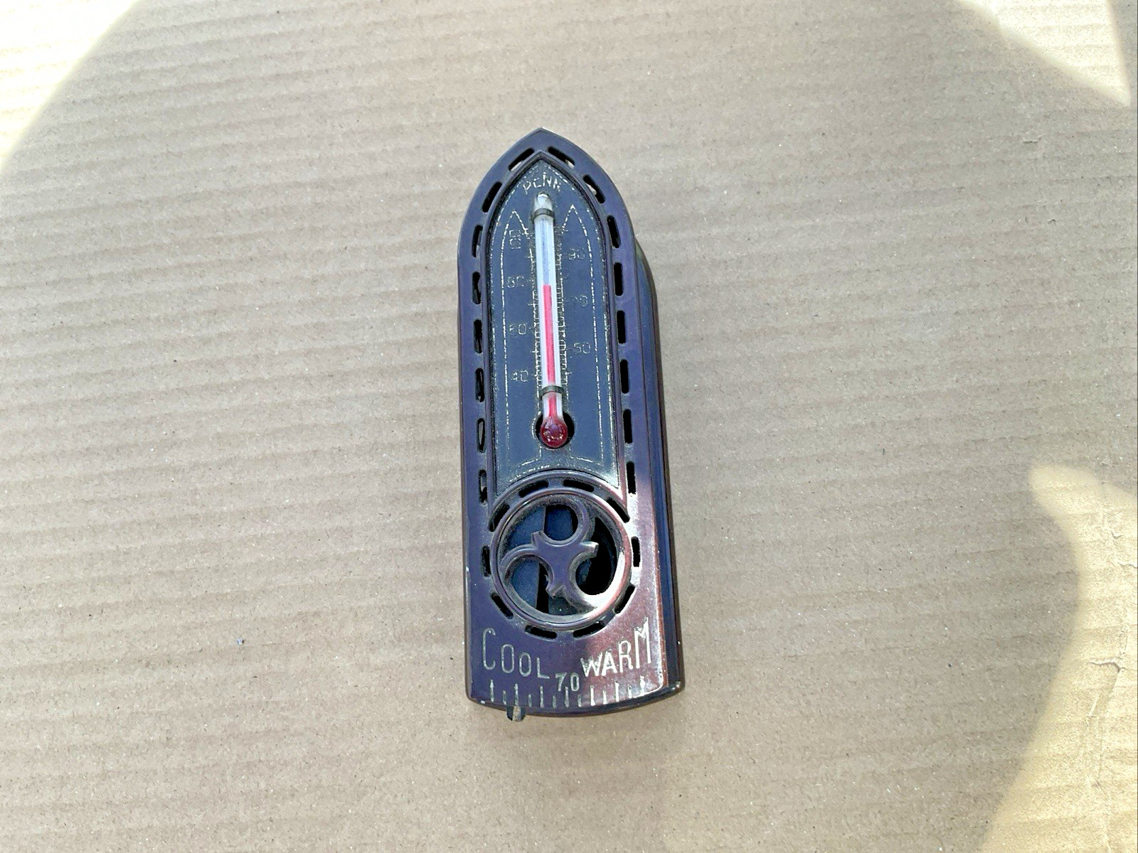 RARE 1940s Penn Electric 802 Thermostat Art Deco Bakelite Cathedral Tombstone