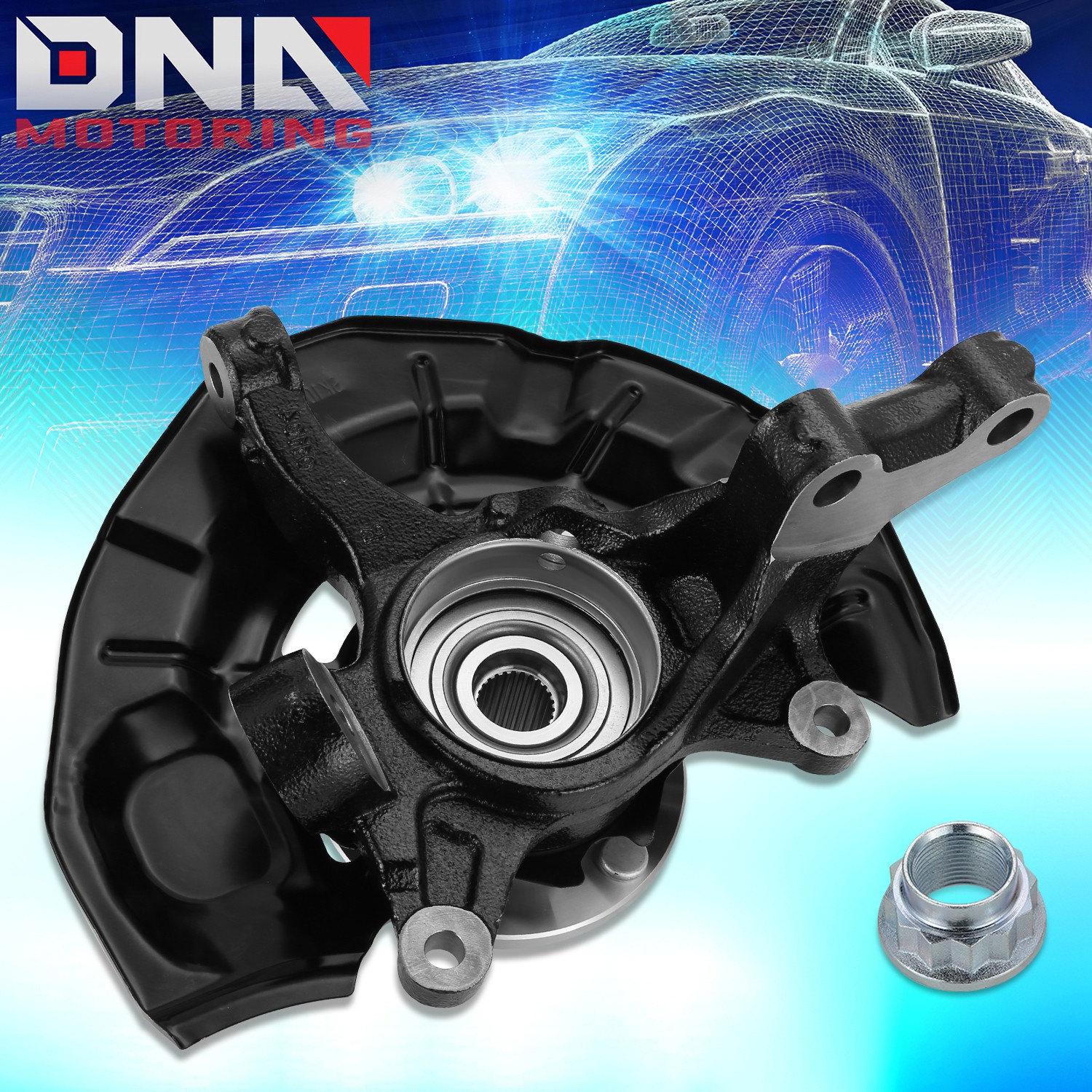 For 2007-2011 Toyota Camry 2.4L/Hybrid Front Left Side Loaded Knuckle Assembly