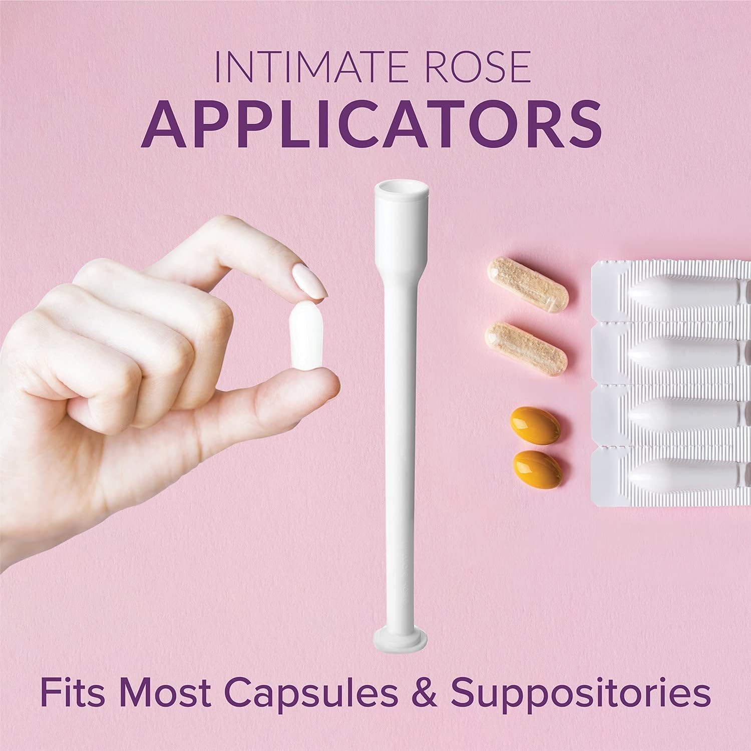 Intimate Rose 15 Count Vaginal Suppository Applicator - Fits Most Boric Acid Sup