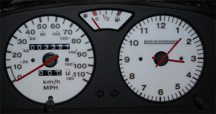 Lockwood Peugeot 106 0-110MPH VDO Instruments - no Rev SILVER (A) Dial Kit 44N1